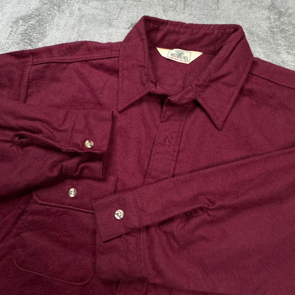 Red Head Shirt Men's Size XL MADE IN USA!‎ Burgundy